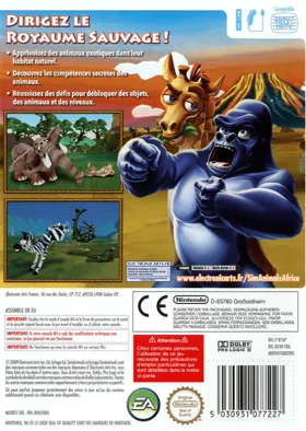SimAnimals Africa box cover back